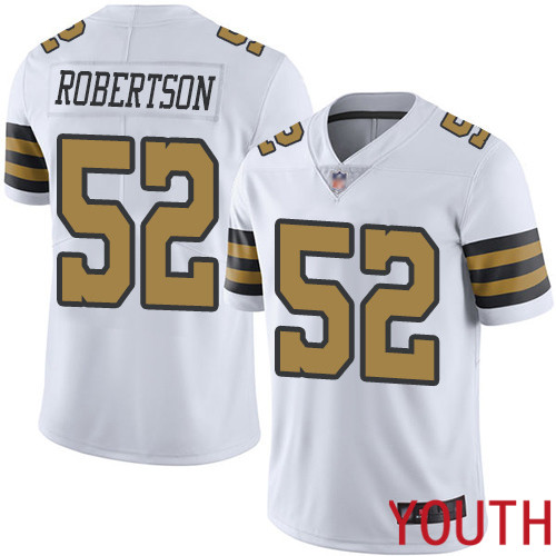 New Orleans Saints Limited White Youth Craig Robertson Jersey NFL Football #52 Rush Vapor Untouchable Jersey
